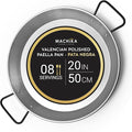 Machika Professional Carbon Steel Pan | Carbon Steel Skillet for Cooking Mediterranean Food | Premium Skillet for Professional Use | Serve Up to 8 Servings | 20 Inches |