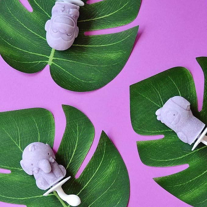 Zoku Safari Pop Molds, 4 Different Easy-release Silicone Popsicle Molds in One Tray, Fun Jungle-inspired Designs, BPA-free