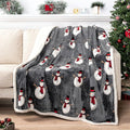 PAVILIA Premium Christmas Sherpa Throw Blanket | Snowman Decoration, Fleece, Plush, Warm, Cozy Reversible Microfiber Holiday Blanket 50 x 60