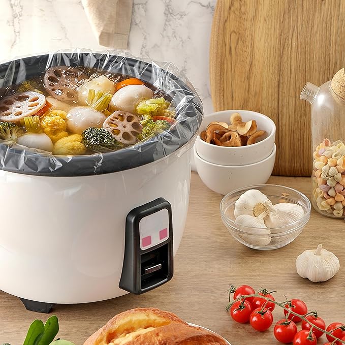 20 Pack Slow Cooker Liners, (Fits 3-8 Quarts) Disposable Oval Slow Cooker Bags for Crock Pot, BPA-Free and Easy to Clean, 13"x 21"