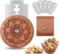 UFO Bread Lame Cutter for Homemade Sourdough,Bread Scorer Tool for Sourdough with 5 Blades and Storage Cover,Slashing Tool Bread Cutting Knife for Artisan Bread and Makers (Lotus-brown)