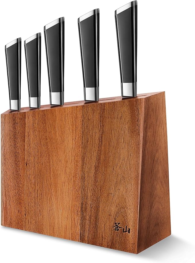 Cangshan Y2 Series Knife Set, 6-Piece German Steel Block, Silver