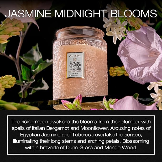 Japonica Collection Large - Jasmine Midnight Blooms by Voluspa for Unisex - 18 oz Candle