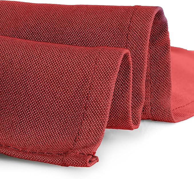 Gee Di Moda Rectangle Tablecloth - 60 x 84 Inch Red Table Cloth for 5 Foot Rectangle Table - Heavy Duty Washable Fabric - for 5 Ft Buffet Table, Holiday Party, Dinner, Wedding & Baby Shower
