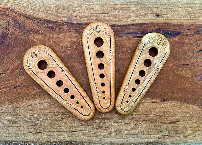 Handmade Cherry Hardwood Herb Stripper – Multi-Size Holes for Rosemary, Thyme, Oregano – Artisanal Kitchen Tool from Central Kentucky Woodshop, Food-Safe Finish