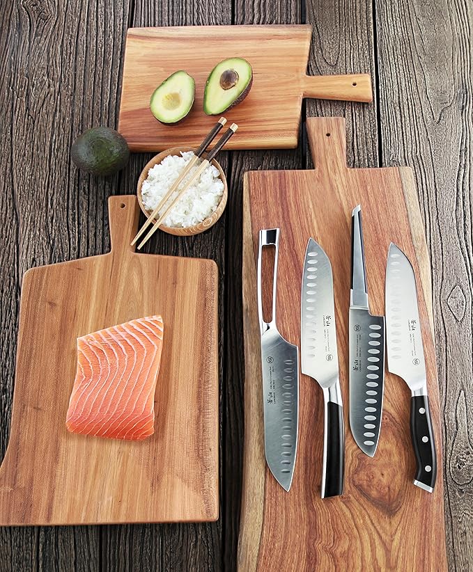 Cangshan D Series 59168 German Steel Forged Santoku Knife, 7-Inch